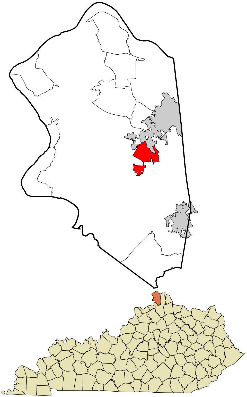 Locator map of Union