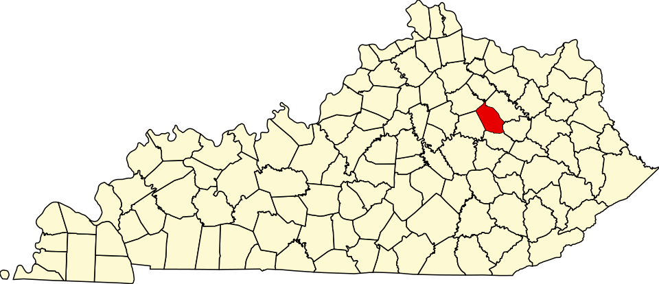 Locator map of Mount Sterling