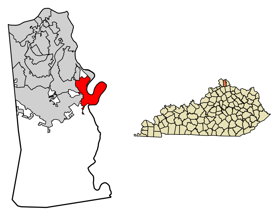 Locator map of Ryland Heights