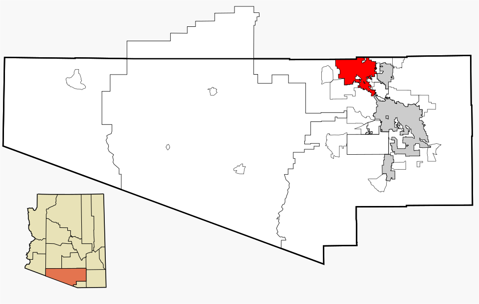 Locator map of Marana