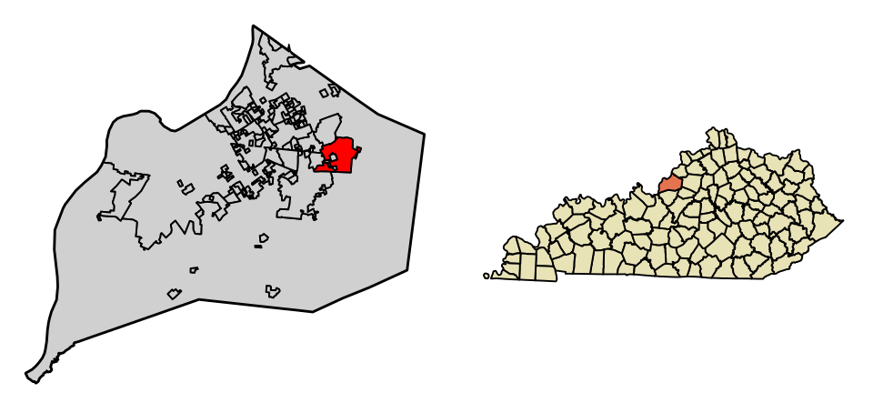 Locator map of Middletown