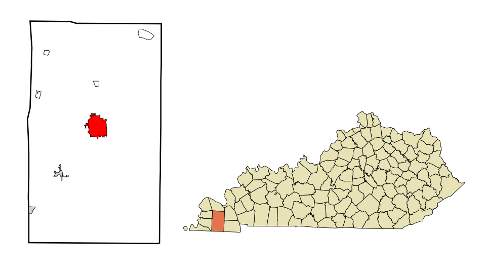 Locator map of Mayfield
