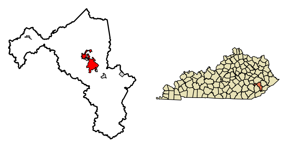 Locator map of Hazard
