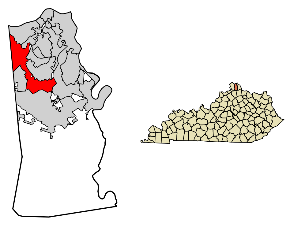Locator map of Erlanger