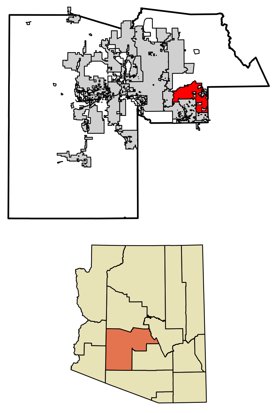 Locator map of Mesa
