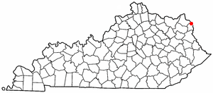 Locator map of Ashland