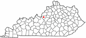 Locator map of Shepherdsville