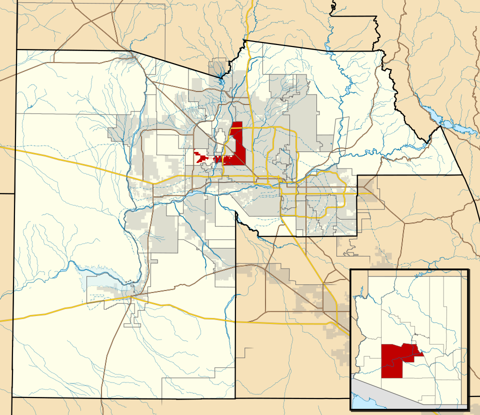 Locator map of Glendale