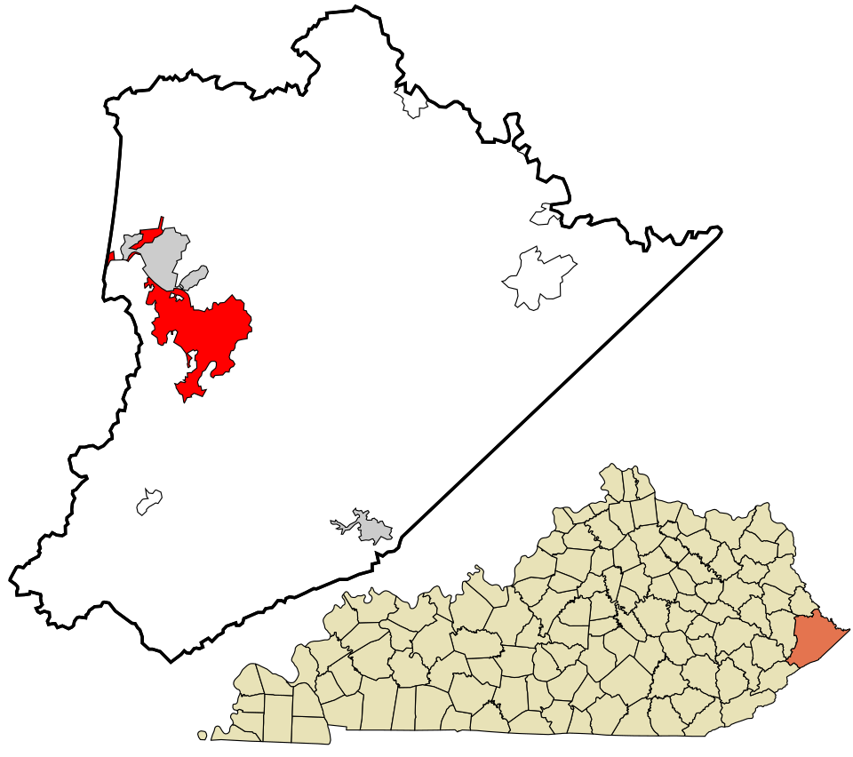 Locator map of Pikeville