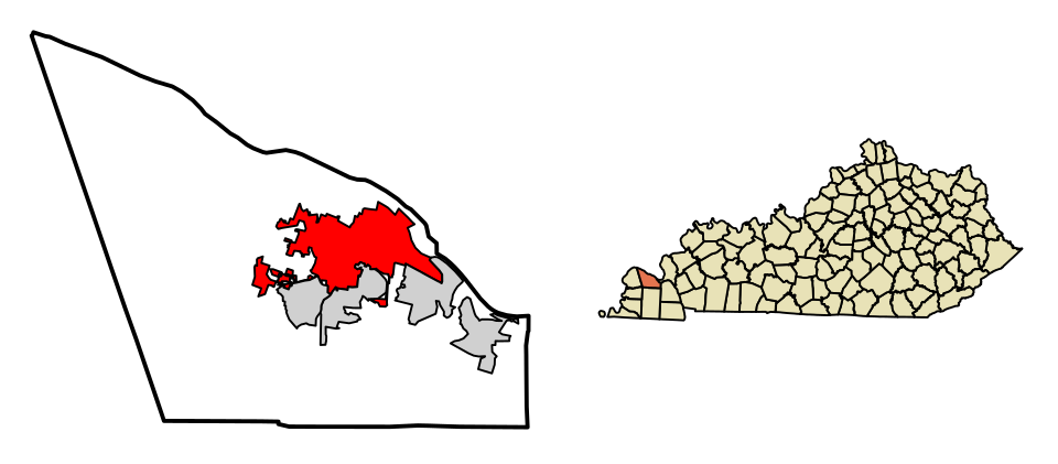 Map of Paducah