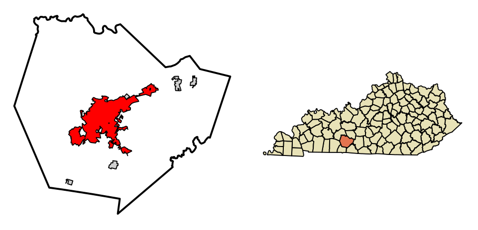 Locator map of Bowling Green