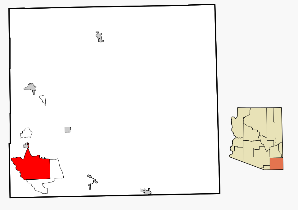 Locator map of Sierra Vista