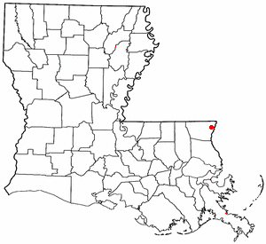 Locator map of Varnado