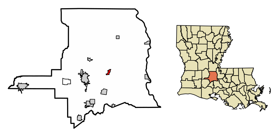 Locator map of Port Barre