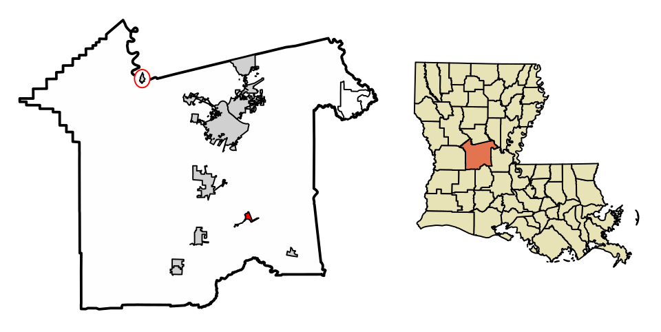 Locator map of Lecompte