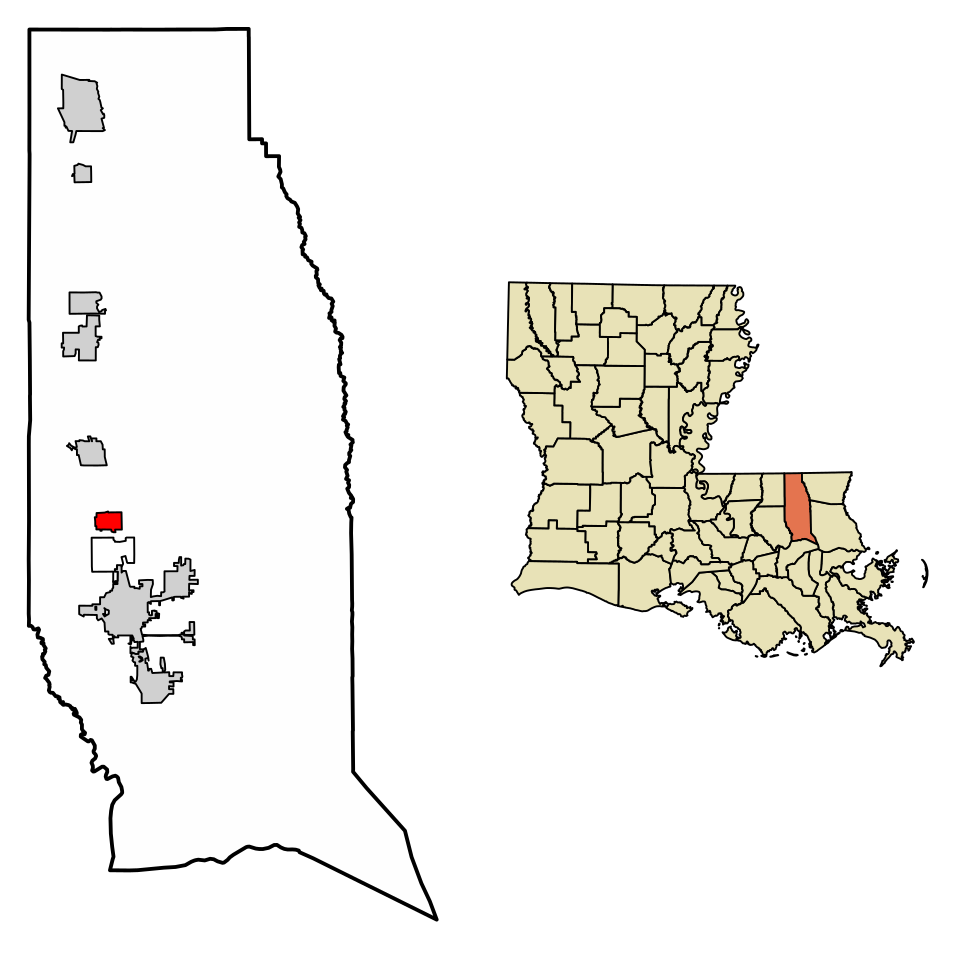 Locator map of Tickfaw