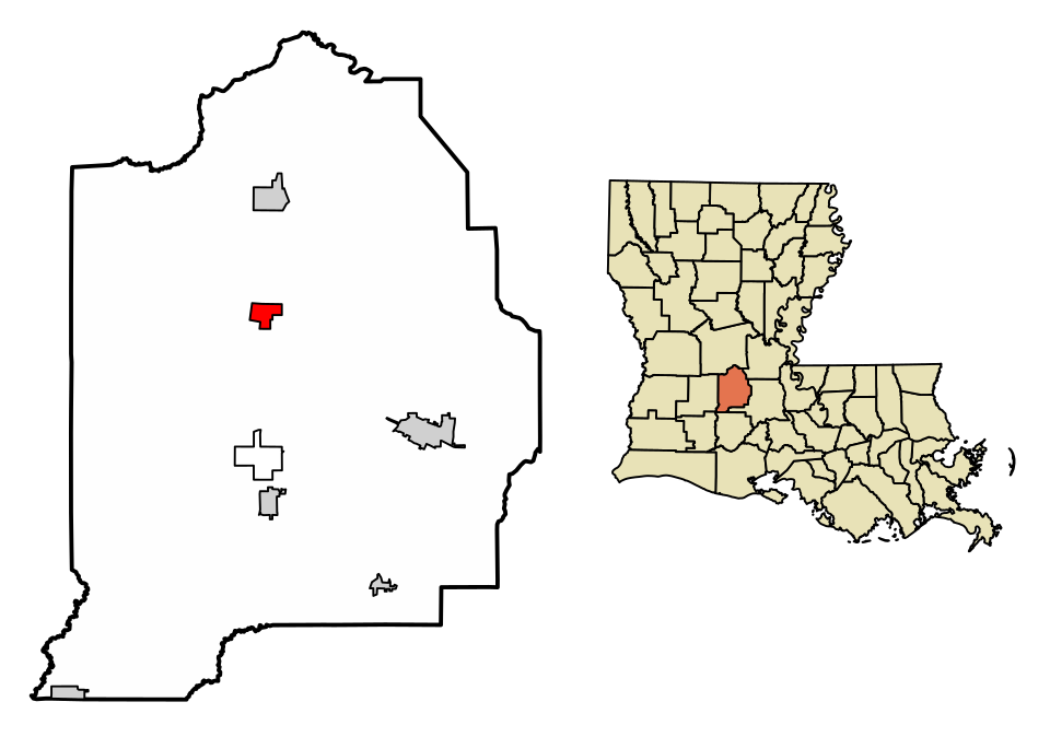 Locator map of Pine Prairie