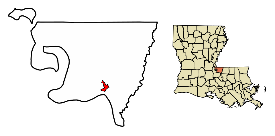 Locator map of St. Francisville