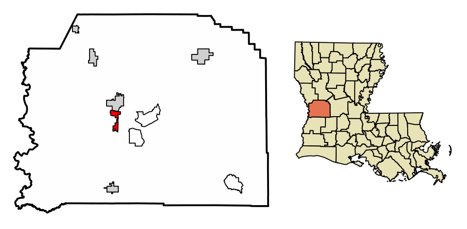 Locator map of New Llano