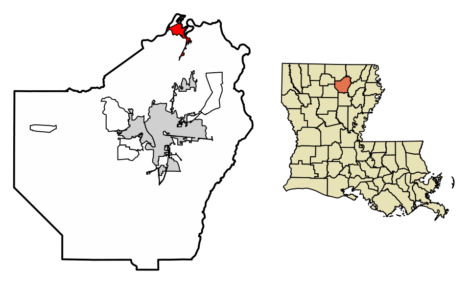 Locator map of Sterlington