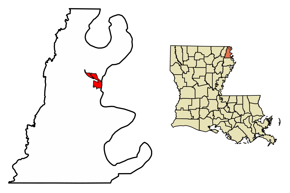 Locator map of Lake Providence