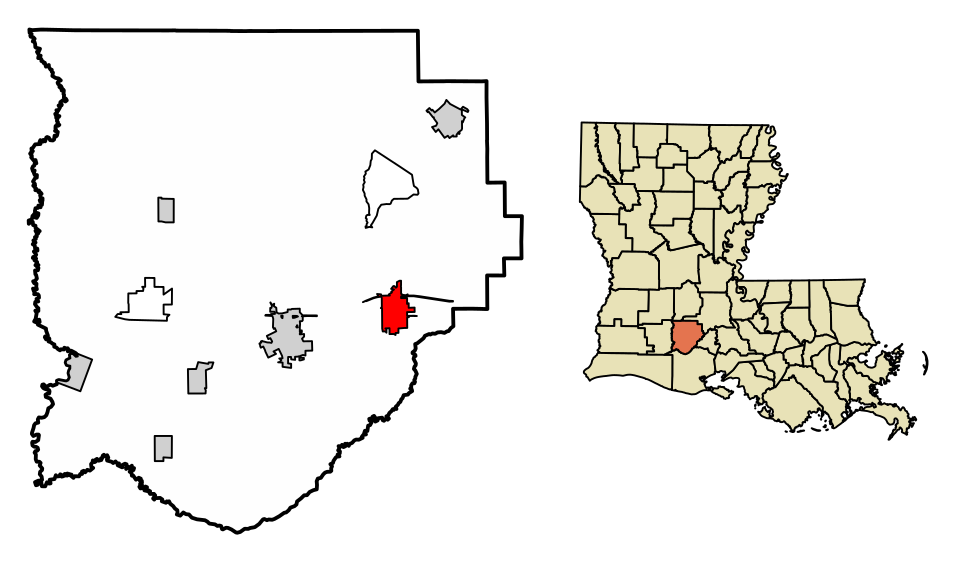 Locator map of Rayne
