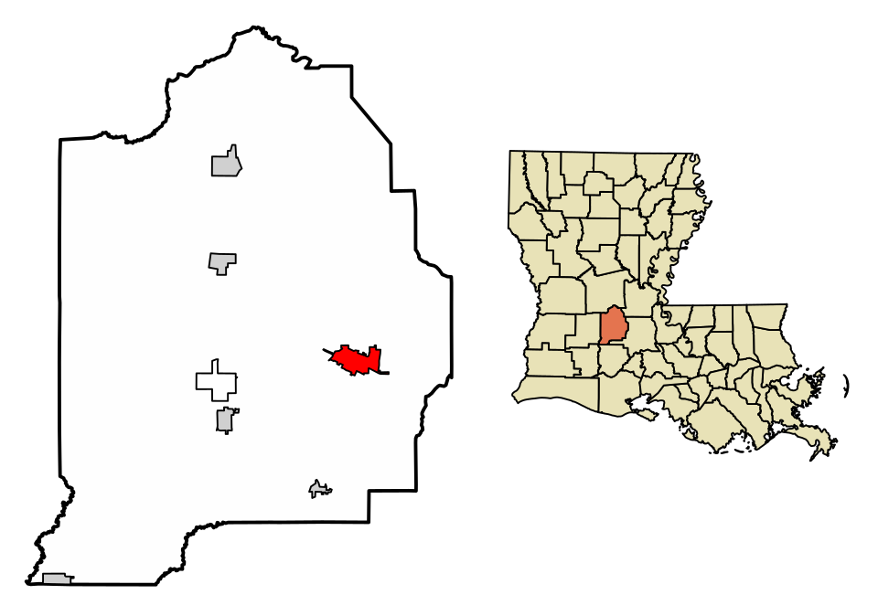 Map of Ville Platte