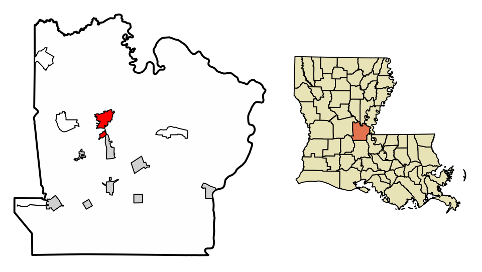 Locator map of Marksville