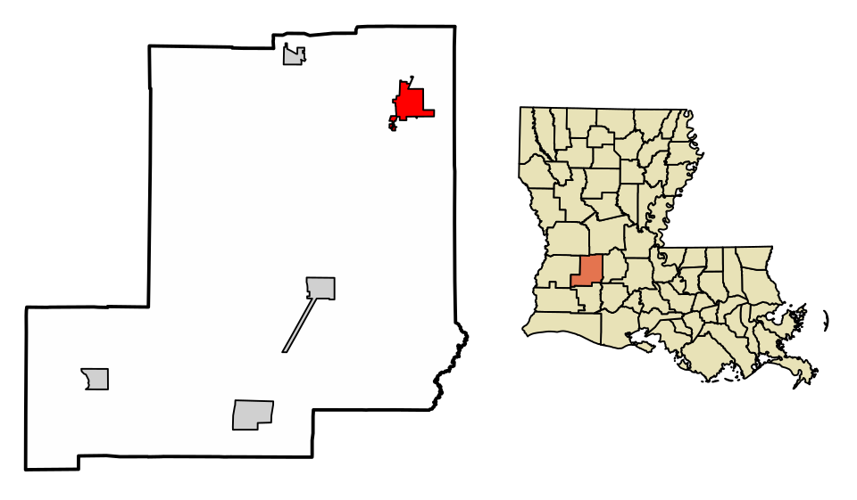 Locator map of Oakdale