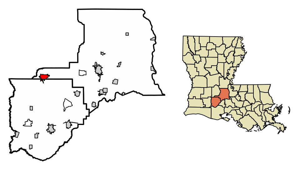 Locator map of Eunice