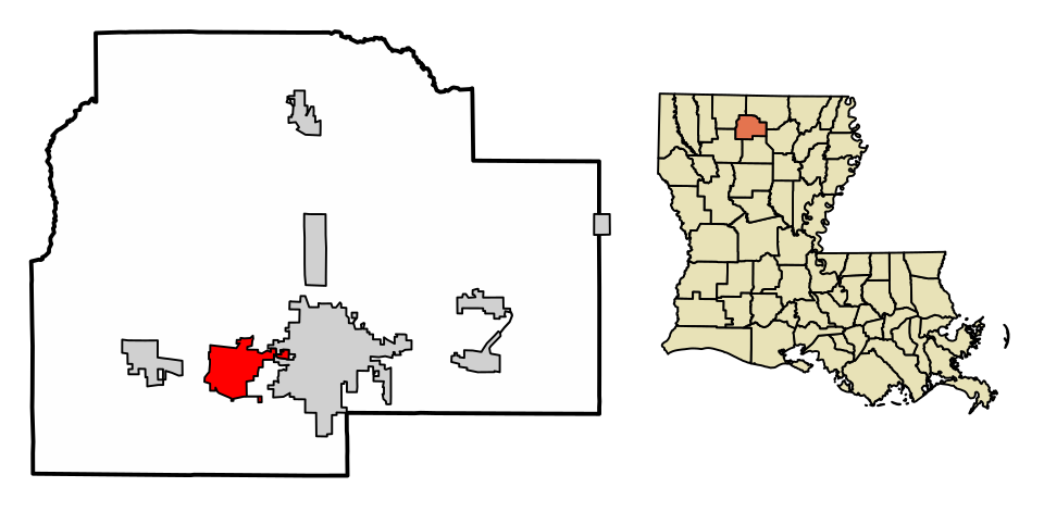 Locator map of Grambling