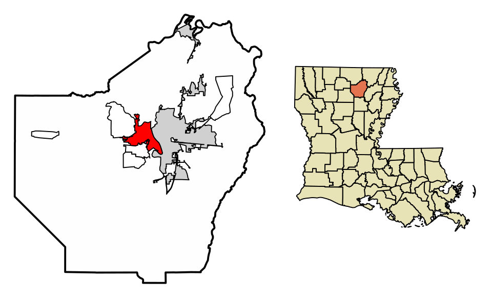 Locator map of West Monroe