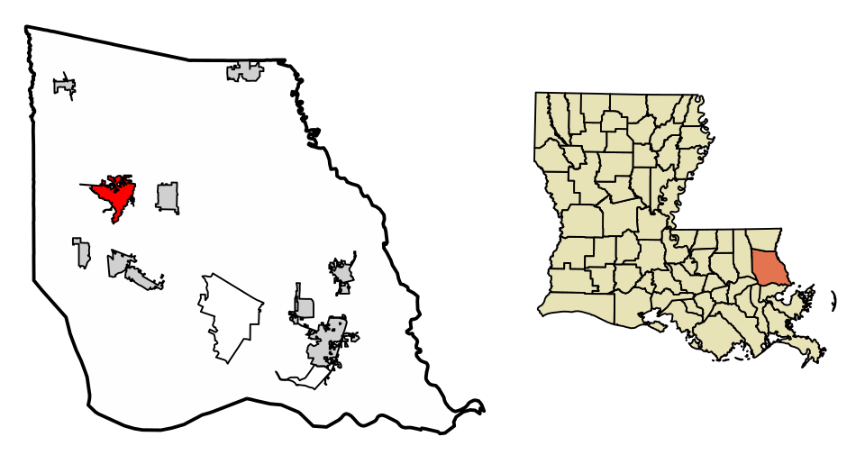 Locator map of Covington