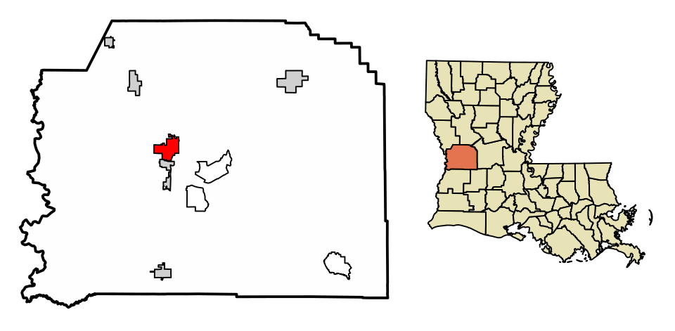 Locator map of Leesville