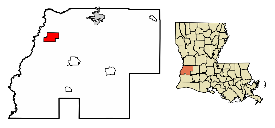 Locator map of Merryville