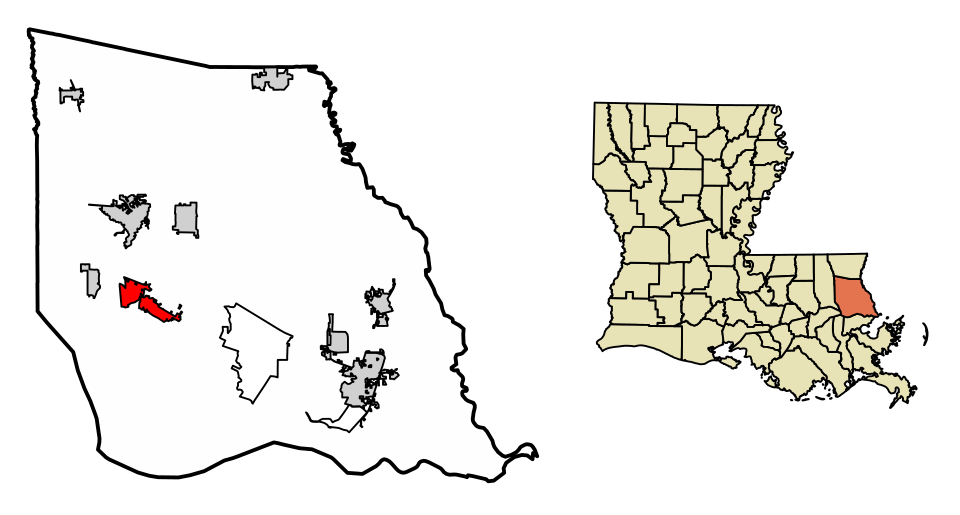 Locator map of Mandeville