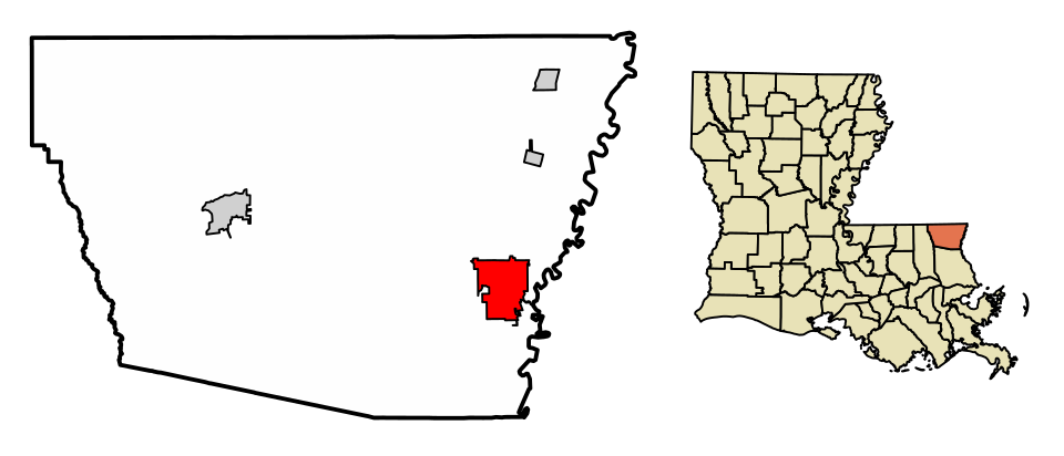 Locator map of Bogalusa