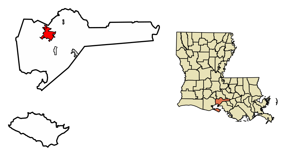 Locator map of New Iberia