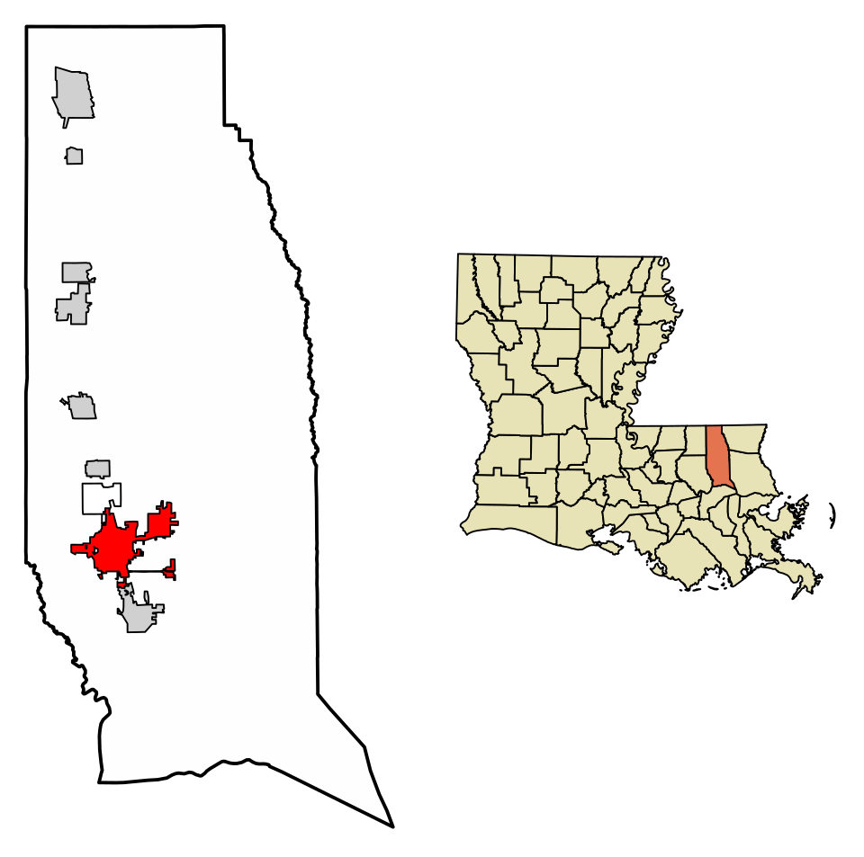 Locator map of Hammond