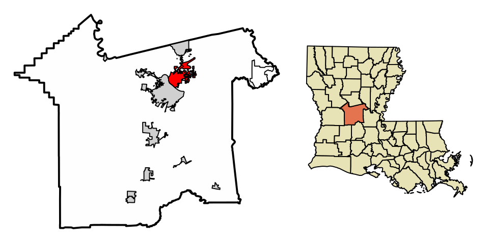 Locator map of Pineville