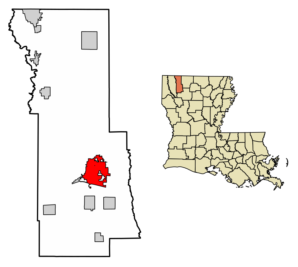 Locator map of Minden