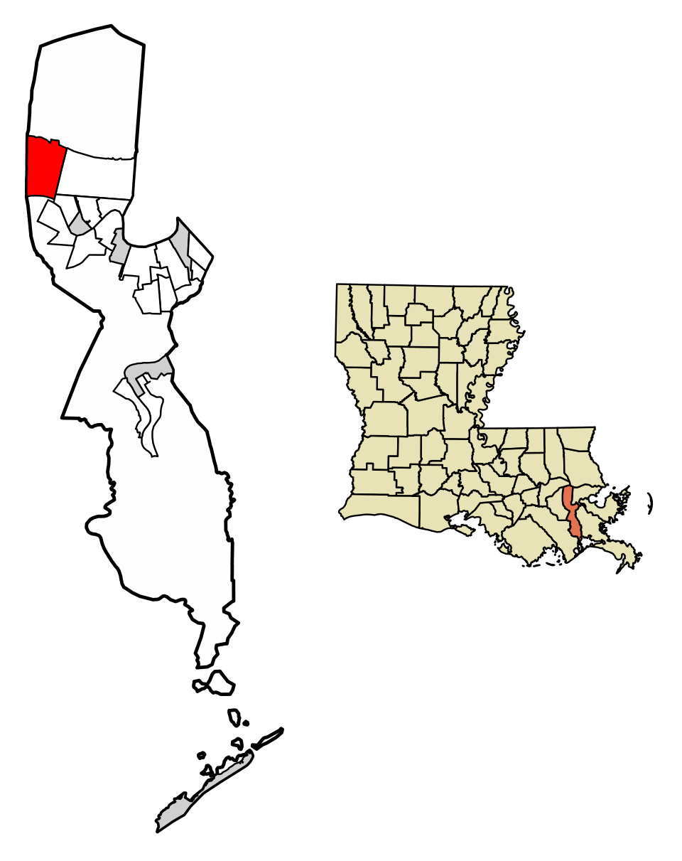 Locator map of Kenner