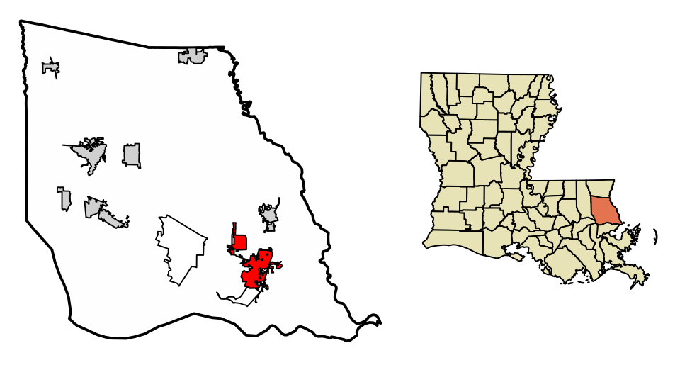 Locator map of Slidell