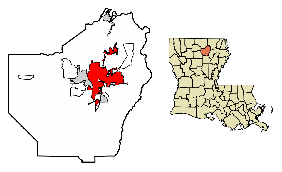 Locator map of Monroe