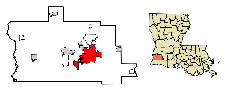 Map of Lake Charles