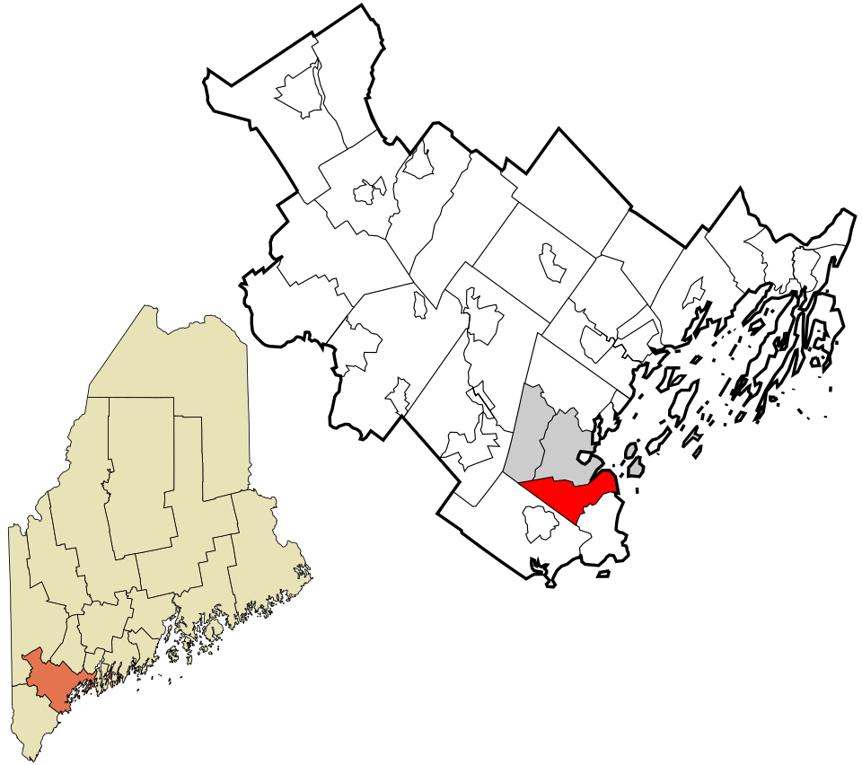 Locator map of South Portland