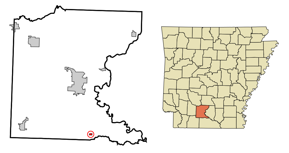 Locator map of Louann