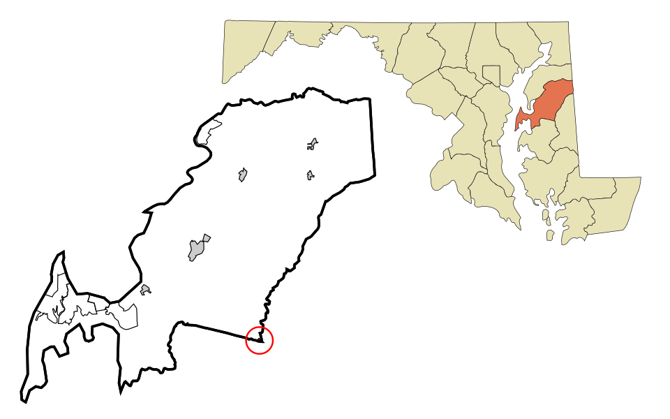 Locator map of Queen Anne