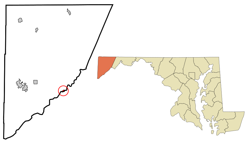 Locator map of Kitzmiller
