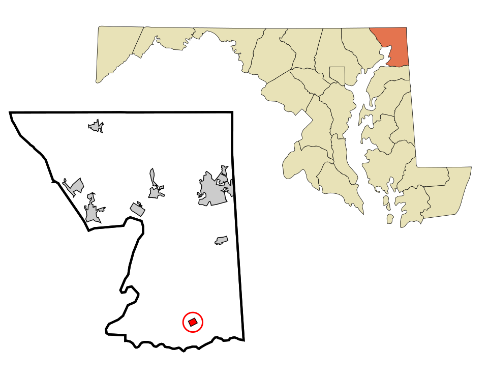Locator map of Cecilton